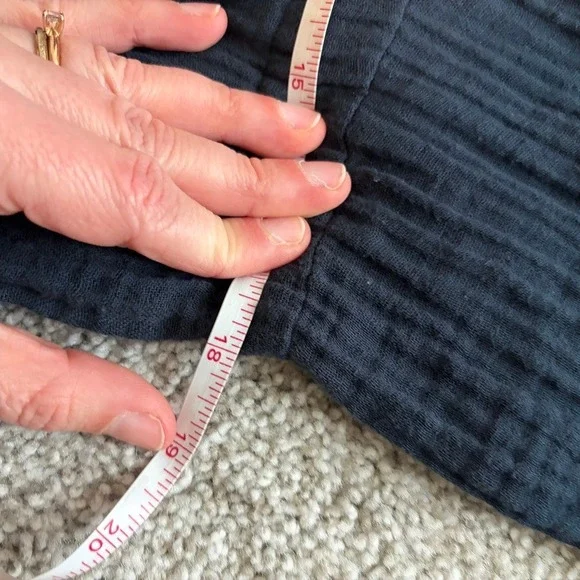 Eileen Fisher Cotton Gauze Jumpsuit Womens S Blue Beach Casual Short Sleeve - Picture 6 of 10